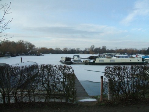 Iced in at the marina