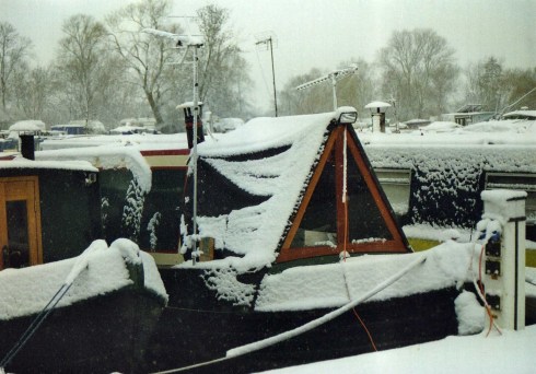 Winter in the marina-but cosy inside